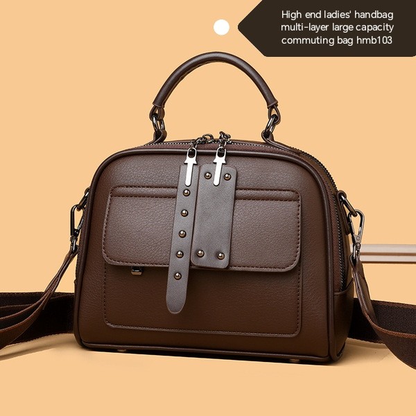 High end ladies' handbag multi-layer large capacity commuting bag hmb103