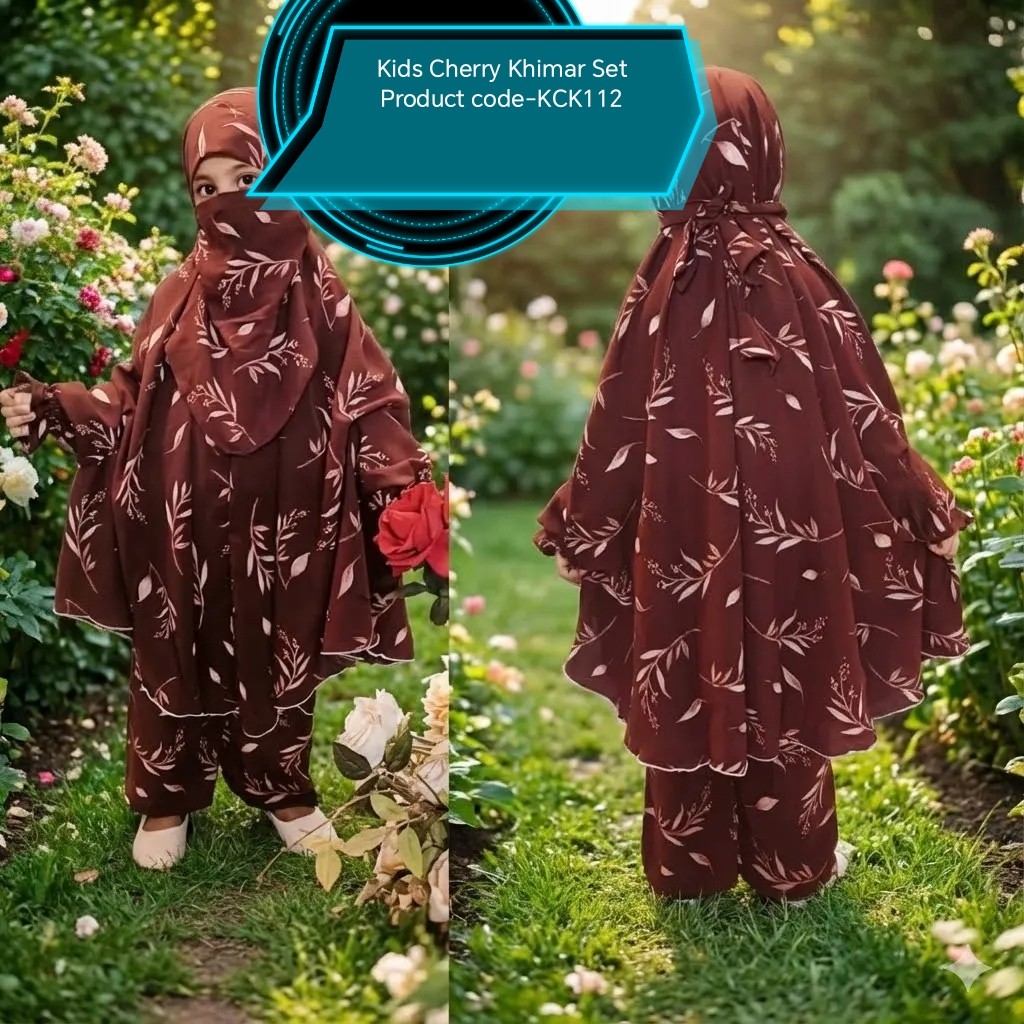 Kids Cherry Khimar Set KCK112