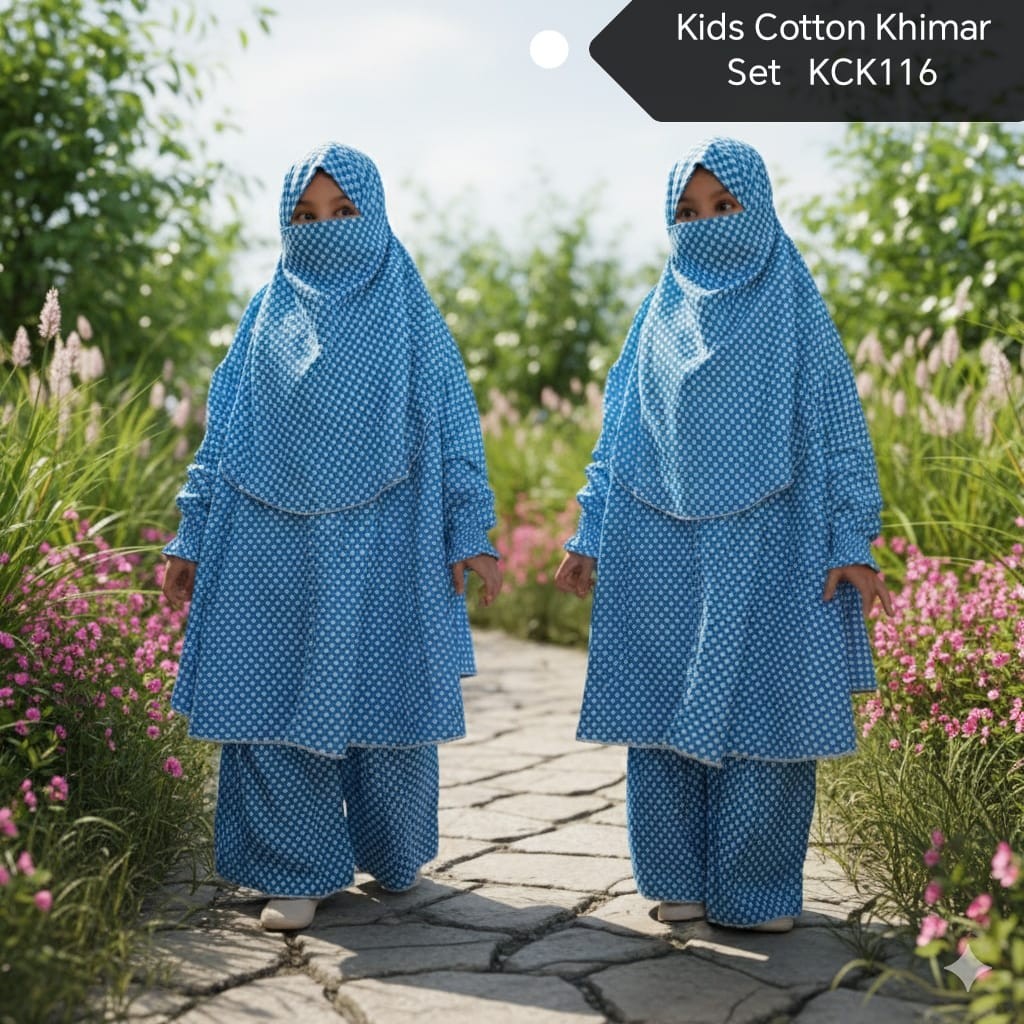 Kids Cotton Khimar Set KCK116
