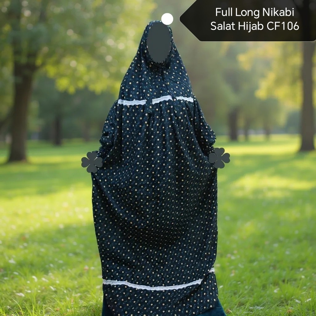 Full Long Nikabi Salat Hijab CF106