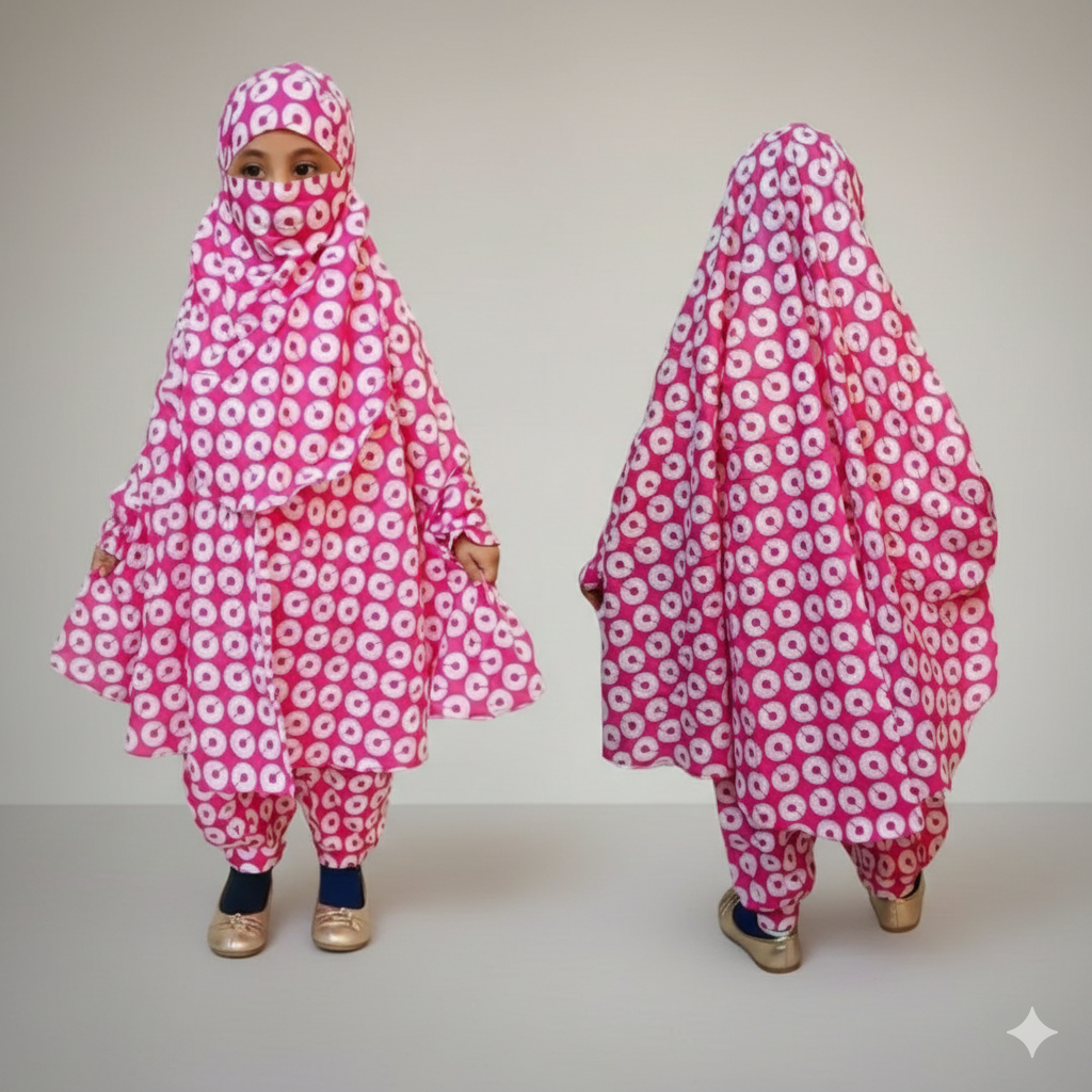 Kids Cotton Khimar Set  KCK119