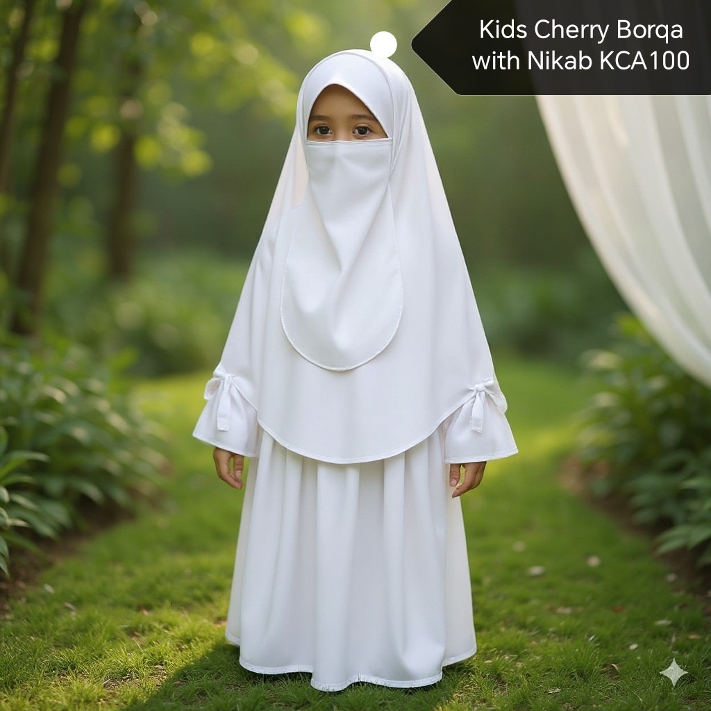 Kids Cherry Borqa with Nikab KCA100