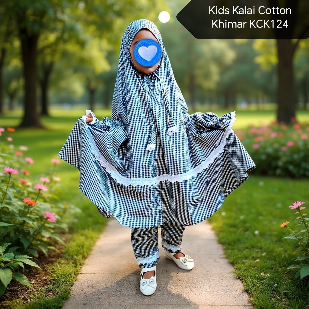 Kids Kalai Cotton Khimar KCK124