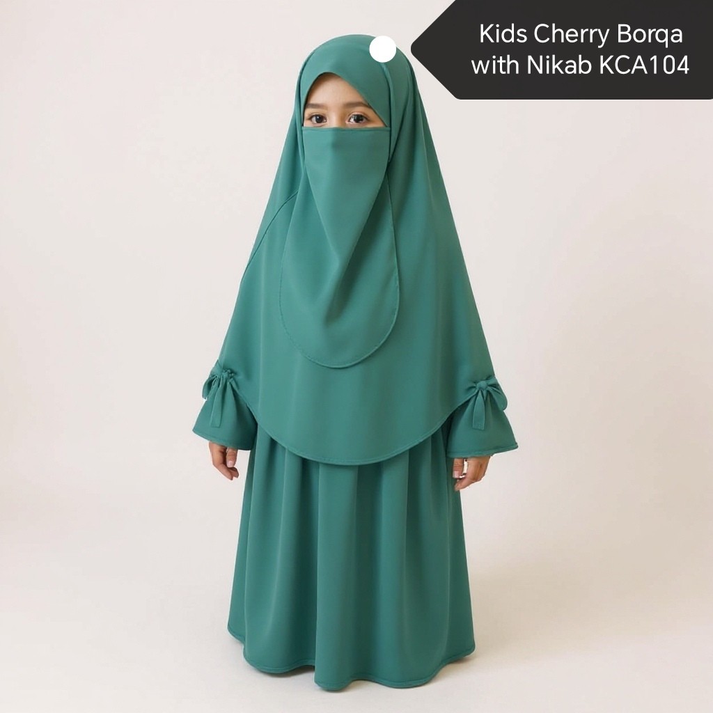 Kids Cherry Borqa with Nikab KCA104