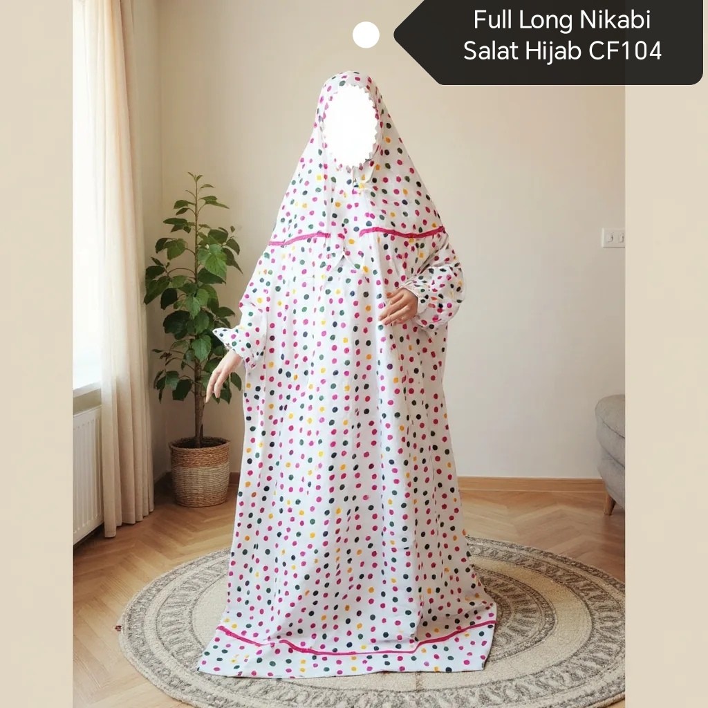 Full Long Nikabi Salat Hijab CF104
