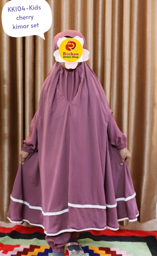 Kids Cherry Khimar Set KK104